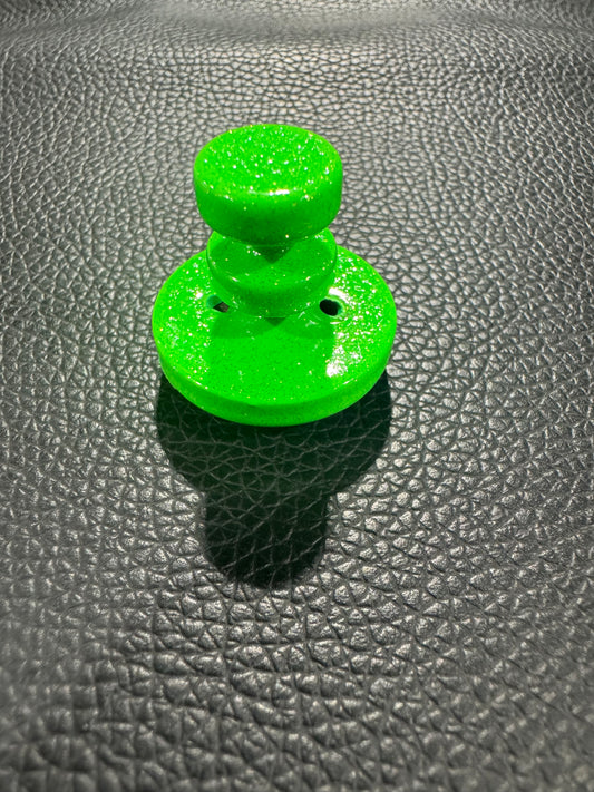 Cloud Vortex 4.3 regular airflow spinner cap for regular size atomizer (UV Green with flake)